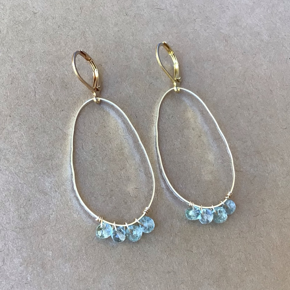 Genuine Aquamarine Sundance Charm Earrings sale
